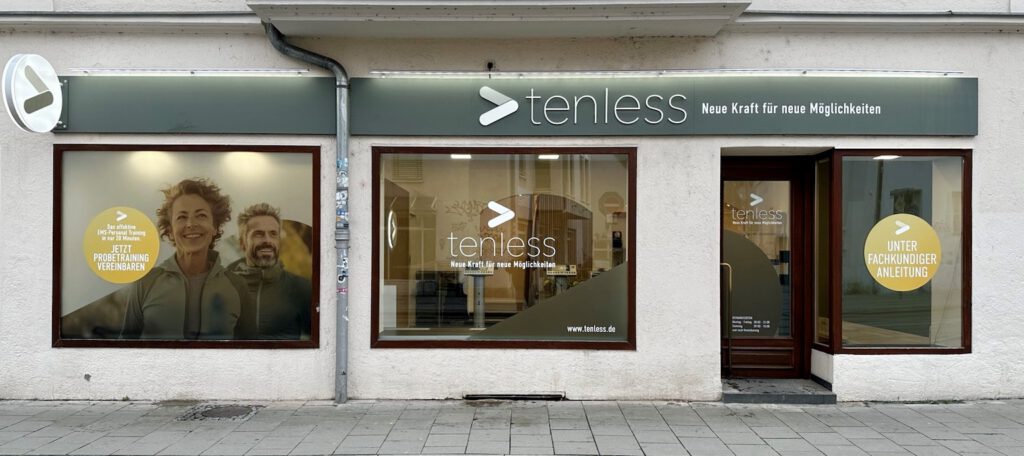 Außenansicht tenless EMS Personaltrainingstudio München Giesing